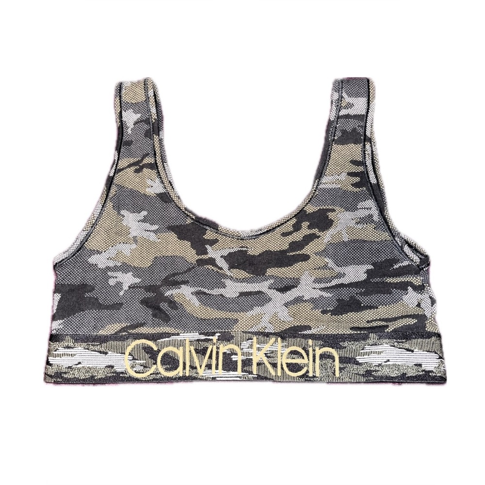 NWOT Calvin Klein Camo Print Sports Bra - Picture 2 of 7
